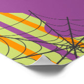 Poster Cute Little Boo Ghost Chat Baby shower d'automne B (Coin)