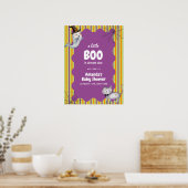 Poster Cute Little Boo Ghost Chat Baby shower d'automne B (Cuisine)