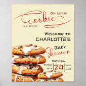 Poster Cute Little Cookie Baby Shower Welcome (Devant)