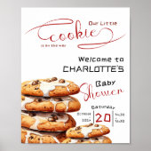 Poster Cute Little Cookie Baby Shower Welcome (Devant)