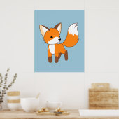 Poster Cute Little Fox (Cuisine)