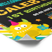 Poster Cute Little Monsters 1er anniversaire de fête Bien (Coin)
