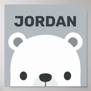 Poster Cute Little Polar Bear