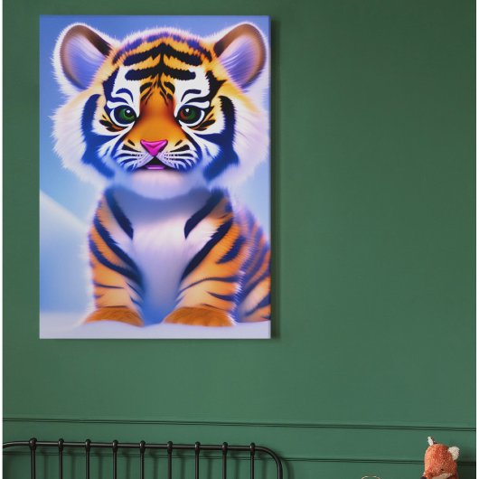 Poster Cute Little Tiger Cub
