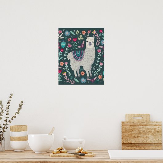 Poster Cute Llama (Cuisine)