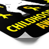 Poster Cute Llama Dabbing Guerrier du cancer de l'enfance (Coin)