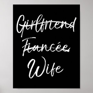 Poster Cute Mariage Cadeau Pas Giramie Fiancée Marked Ou