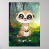 Poster Cute Meerkat (Devant)