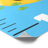 Poster Cute mer créatures sous-marins carte de croissance (Coin)