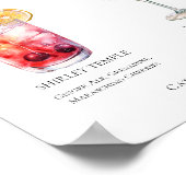 Poster Cute Mocktails Shirley Temple Lemon Drop Menu (Coin)