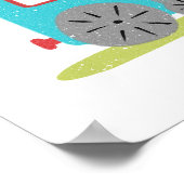 Poster Cute & Modern Hand-Drawn Train Nursery Art (Coin)