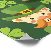 Poster Cute Mustache Leprechaun (Coin)