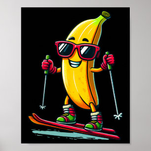 Poster Cute Nana Jouer Ski Fruit Amateur De Ski