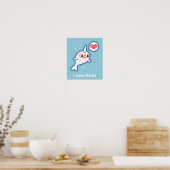 Poster Cute Nerd Narwhal (Cuisine)
