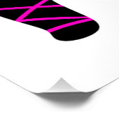 Poster Cute Ninja Enfants Guerrier Fille Anniversaire ros (Coin)