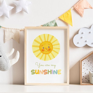 Poster Cute Nursery Vous êtes mon soleil