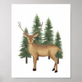 Poster Cute Nursery Woodland Animal Wall Art Décor (Devant)