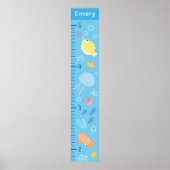 Poster Cute Ocean Animals Growth Chart (Devant)