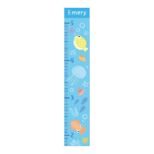 Cute Ocean Animals Growth Chart