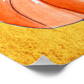 Poster Cute orange citrouille doré d'automne cuisine art (Coin)