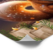 Poster Cute Orange Fox Maman & Baby Art Nursery (Coin)