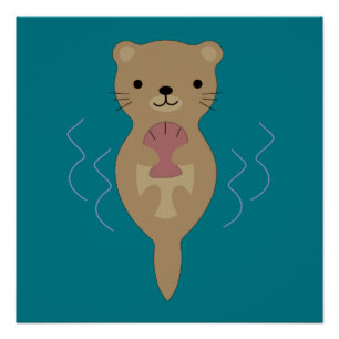 Poster Cute Otter