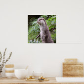 Poster Cute Otter debout (Cuisine)