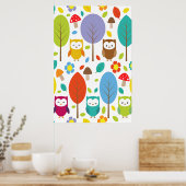 Poster Cute Owl (Cuisine)