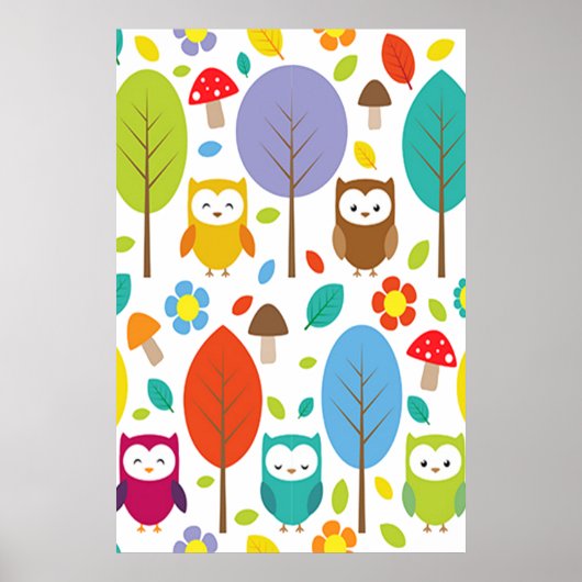 Poster Cute Owl (Devant)