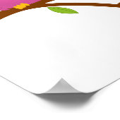 Poster Cute Owl sur Branche Fille Anniversaire Bannière (Coin)