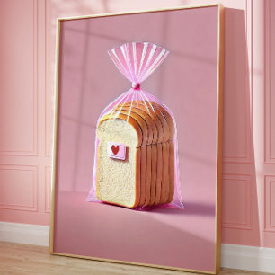 Poster Cute Pain Mur Art, Toast Art, Cuisine