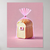 Poster Cute Pain Mur Art, Toast Art, Cuisine (Devant)