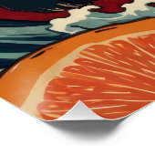 Poster Cute Panda Eating Ramen in Japanese Ukiyo-e Style (Coin)