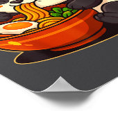 Poster Cute Panda Eating Ramen Noodles  (Coin)