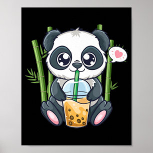 Poster Cute Panda Kawaii Anime Otaku Bubla japonaise Boba