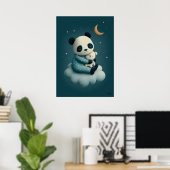 Poster Cute Panda on Cloud Nursery Bedtime (Bureau à domicile)
