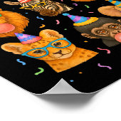 Poster Cute Party Animals Birthday Wildlife Zoo Birthday (Coin)