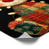 Poster Cute Patchwork Reindeer Christmas Xmas Men Women K (Coin)