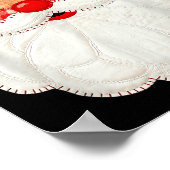 Poster Cute Patchwork Santa Claus Christmas Xmas Men Wome (Coin)