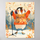 Poster Cute Penguin Christmas Animal Nursery Art Print (Devant)