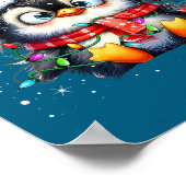 Poster Cute Penguin Christmas Lights Penguins Lover Girls (Coin)