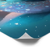 Poster Cute Penguin dormir Stars Moon Art Nursery (Coin)