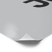 Poster Cute petit ours Panda avec nom personnalisé (Coin)