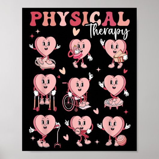Poster Cute Physical Therapy Valentine's Day Pt Pta Pedia (Devant)