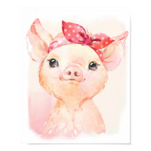Cute Pig Print