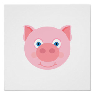 Poster Cute piggy face