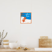 Poster Cute poisson d'étoiles aquatique personnalisé Post (Cuisine)