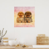 Poster Cute Pomeranian Allemand Spitz Puppies (Cuisine)