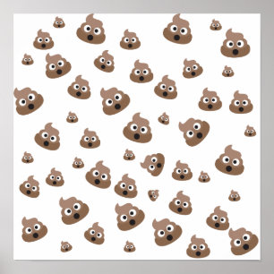 Poster Cute Poop Emoji Motif