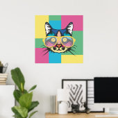 Poster Cute Pop Art Chat (Bureau à domicile)